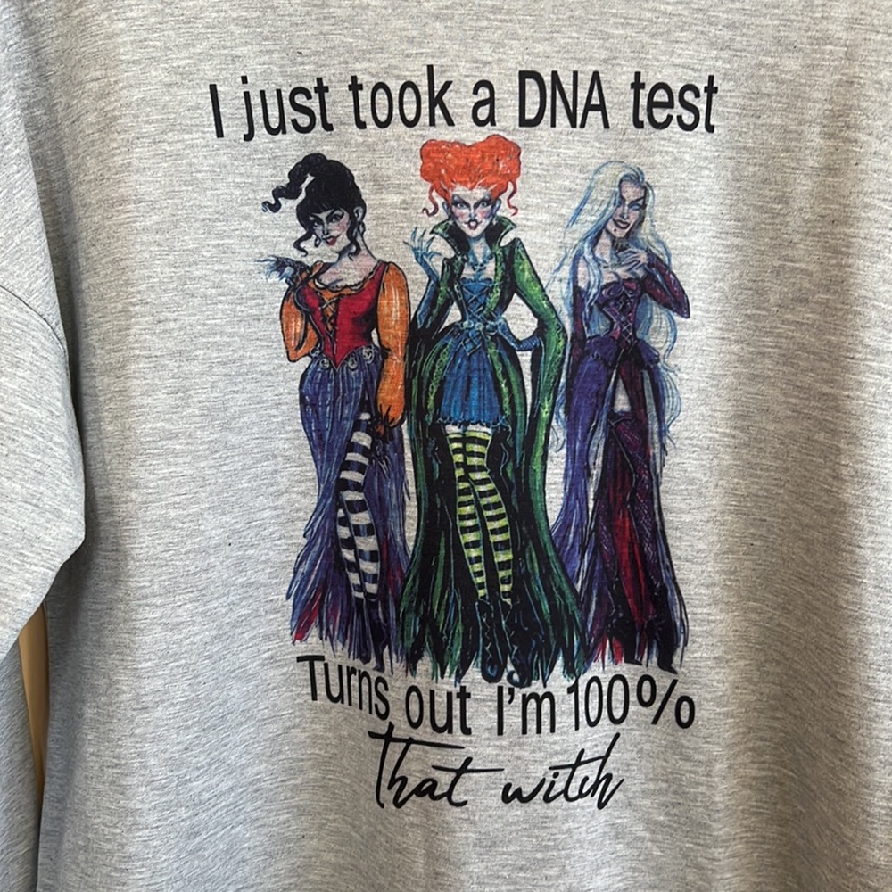Hocus Pocus Long Sleeve Lightweight Scoop Neck Halloween Pullover